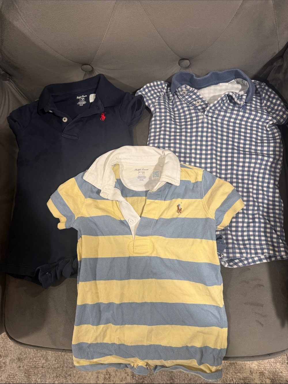 Ralph Lauren Kids Polo Bundle - Navy, Yellow & Light Blue Stripes